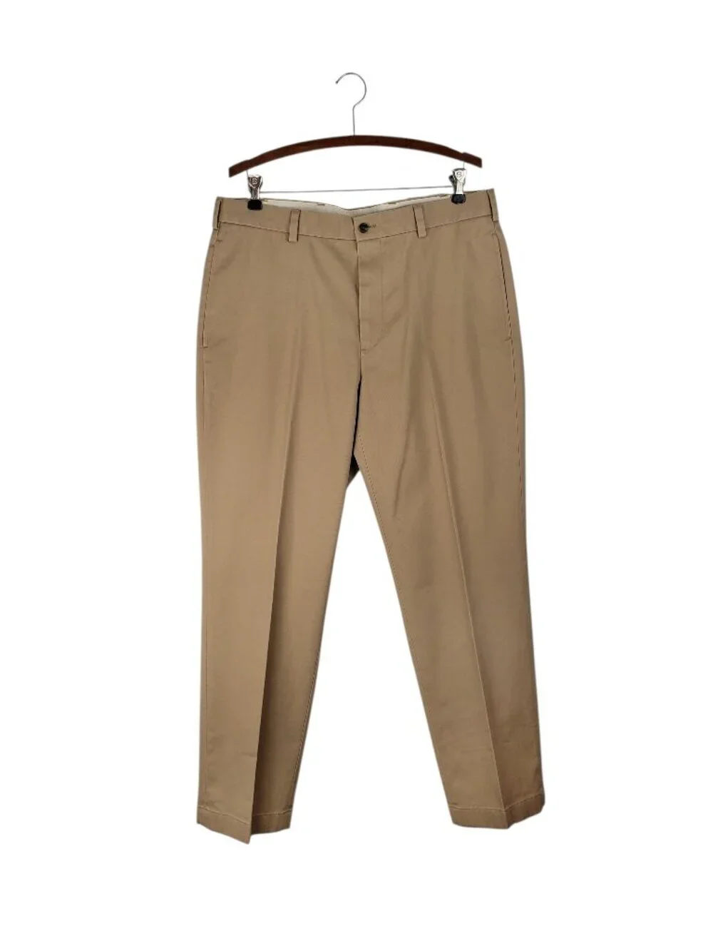 Brooks Brothers Advantage Chino Clark Fit Khaki Pants 100% Cotton Mens 36x30